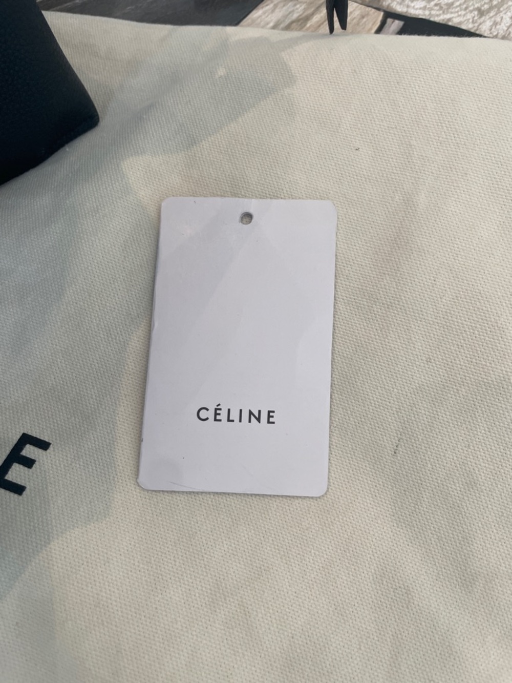 Celine Trifold Textured Leather Bag with Gold Logo - Picture 7 of 9